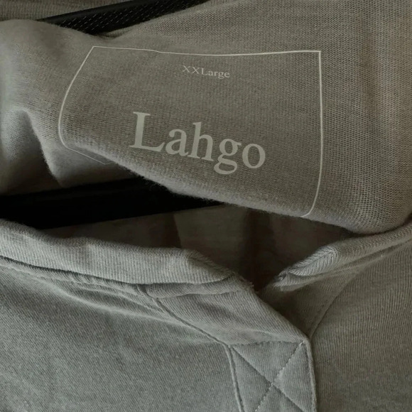 LUNYA Lahgo by Lunya Men’s Grey Henley‎ Sleep Shirt athleisure, Longsleeve NWOT - Picture 6 of 6